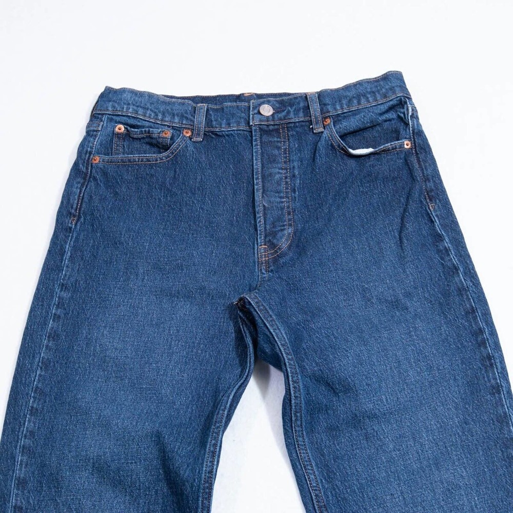 Gap Jeans Womens 10 - 30x26 Cheeky Straight Hi Rise Button Fly Dark Blue Wash - Picture 3 of 10